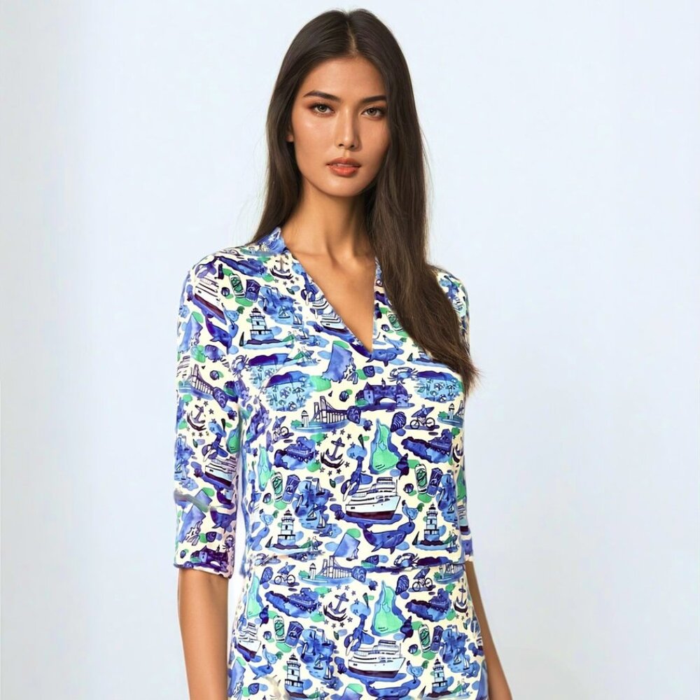 The Luca Dress-Rhode Island Ocean State of Mind Dress